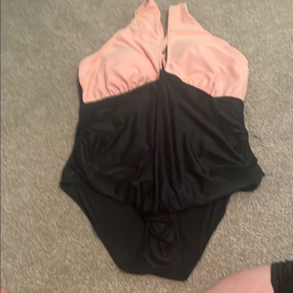 Kids One Piece Swimsuit - Pink and Black